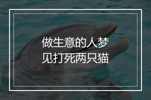 做生意的人梦见打死两只猫