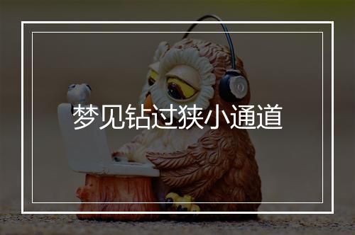 梦见钻过狭小通道