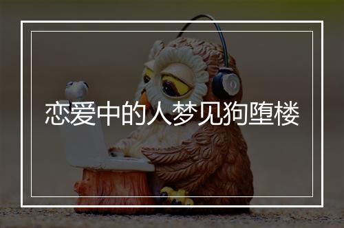 恋爱中的人梦见狗堕楼