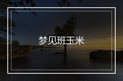 梦见班玉米