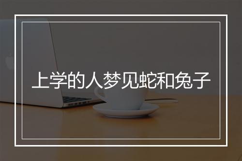 上学的人梦见蛇和兔子