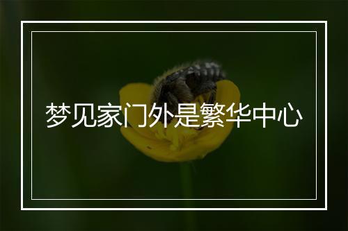 梦见家门外是繁华中心