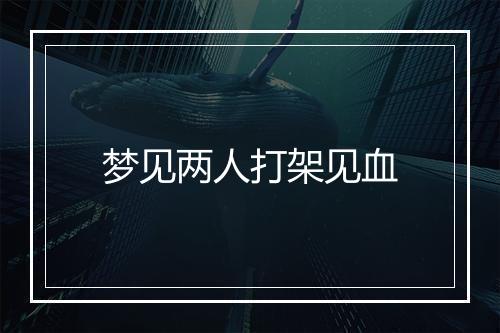 梦见两人打架见血