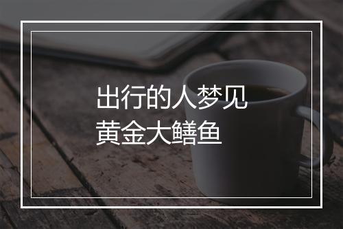 出行的人梦见黄金大鳝鱼