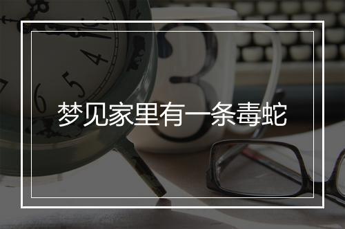 梦见家里有一条毒蛇