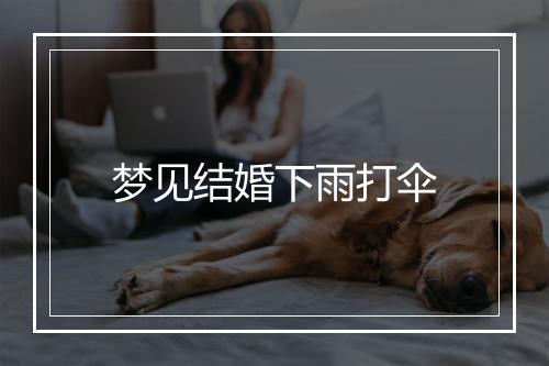 梦见结婚下雨打伞