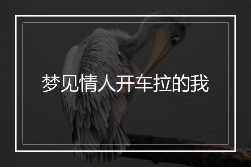 梦见情人开车拉的我