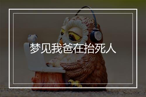 梦见我爸在抬死人