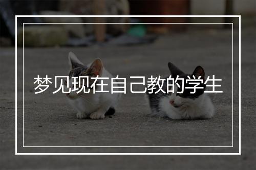 梦见现在自己教的学生