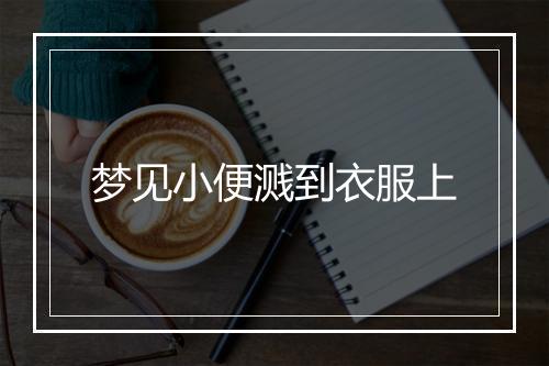 梦见小便溅到衣服上