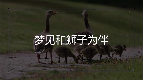 梦见和狮子为伴