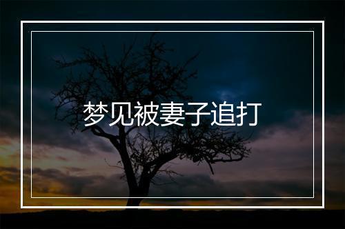 梦见被妻子追打