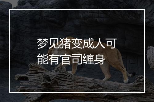 梦见猪变成人可能有官司缠身