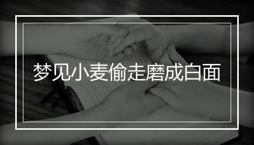 梦见小麦偷走磨成白面