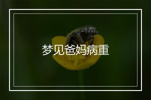 梦见爸妈病重