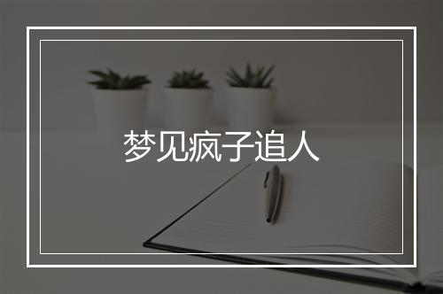 梦见疯子追人