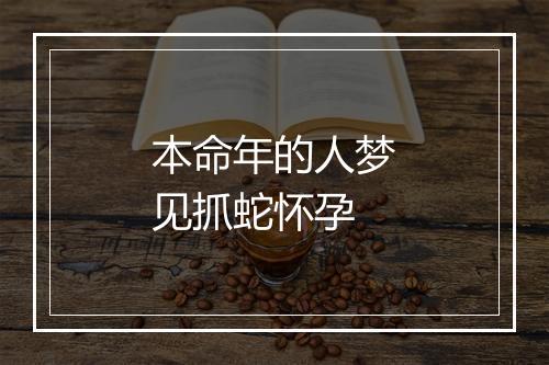 本命年的人梦见抓蛇怀孕