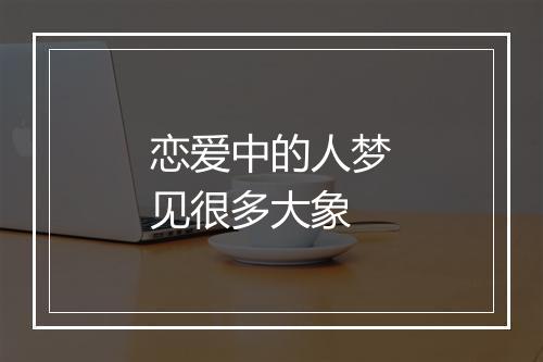 恋爱中的人梦见很多大象