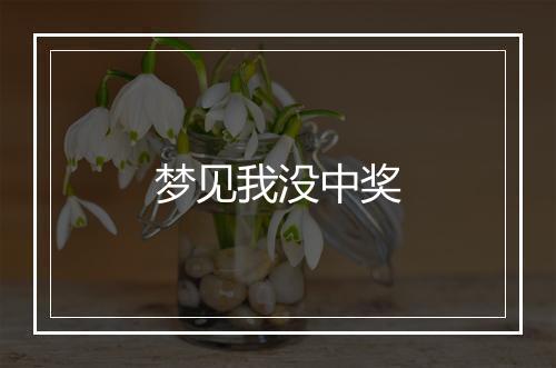 梦见我没中奖