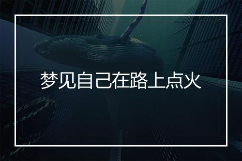 梦见自己在路上点火