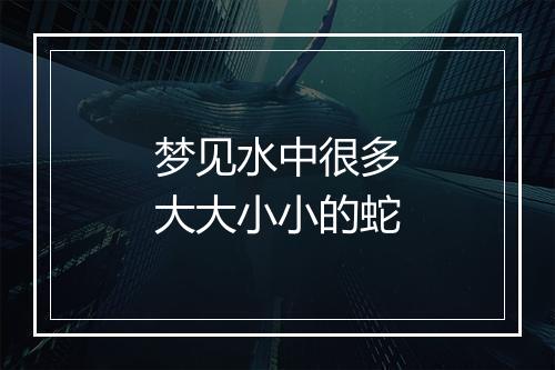 梦见水中很多大大小小的蛇