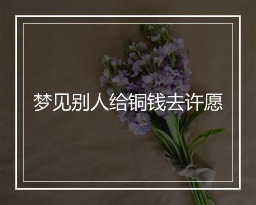 梦见别人给铜钱去许愿