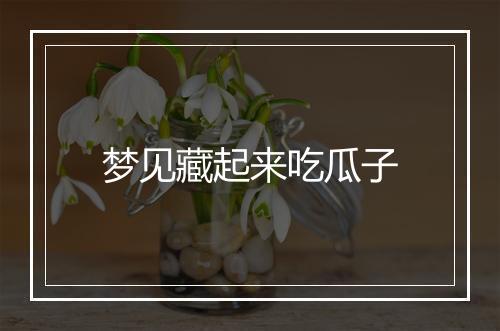 梦见藏起来吃瓜子