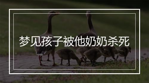 梦见孩子被他奶奶杀死