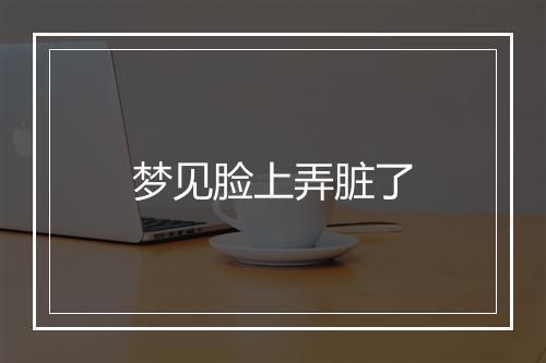 梦见脸上弄脏了