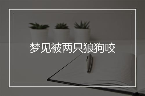 梦见被两只狼狗咬