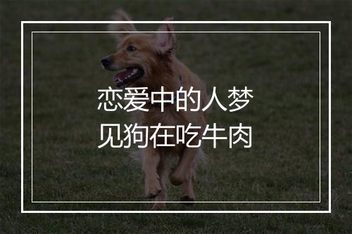 恋爱中的人梦见狗在吃牛肉