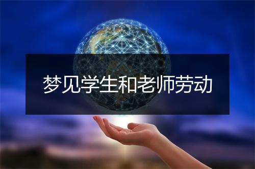 梦见学生和老师劳动