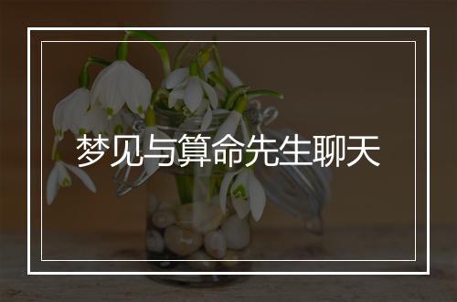 梦见与算命先生聊天