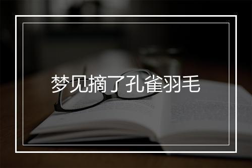 梦见摘了孔雀羽毛