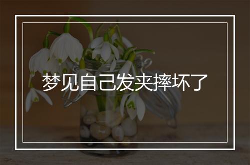 梦见自己发夹摔坏了