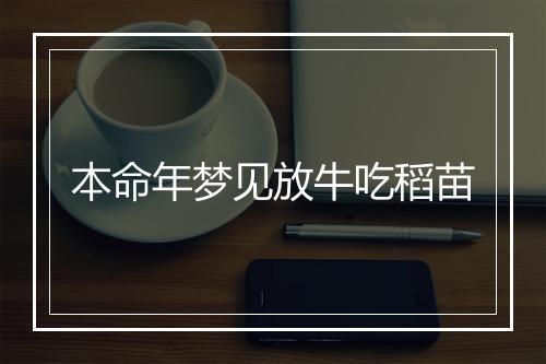 本命年梦见放牛吃稻苗