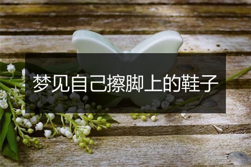 梦见自己擦脚上的鞋子