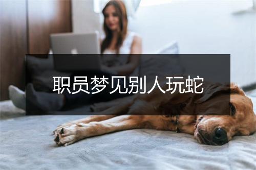 职员梦见别人玩蛇