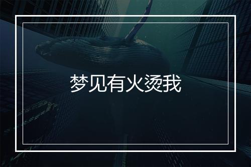 梦见有火烫我