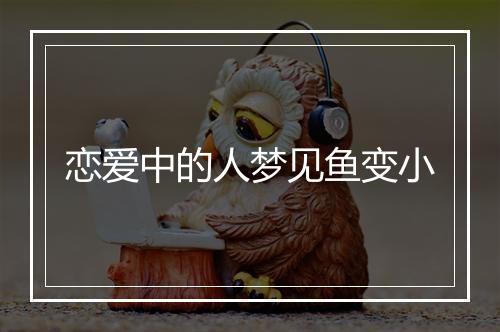 恋爱中的人梦见鱼变小