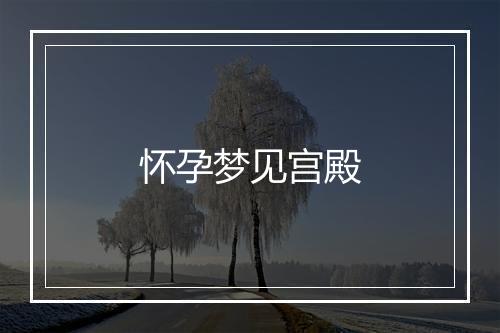 怀孕梦见宫殿