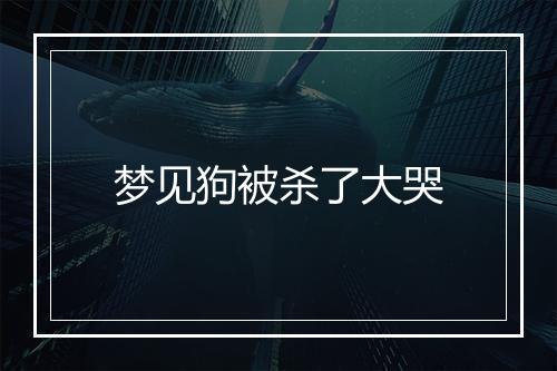 梦见狗被杀了大哭