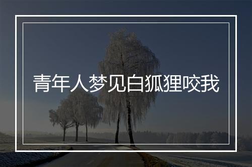 青年人梦见白狐狸咬我