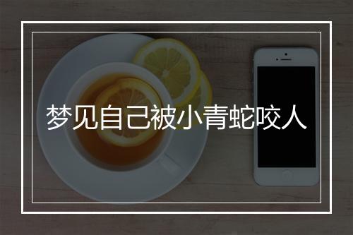 梦见自己被小青蛇咬人