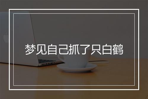 梦见自己抓了只白鹤