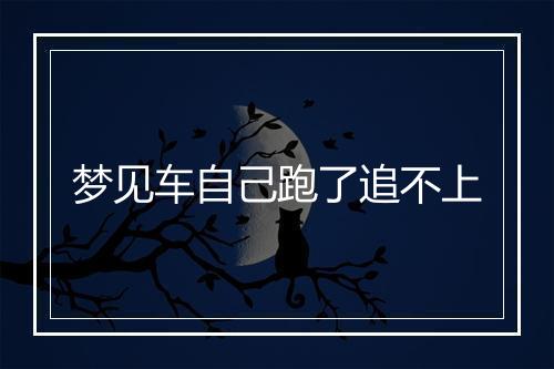 梦见车自己跑了追不上