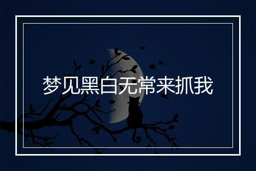 梦见黑白无常来抓我