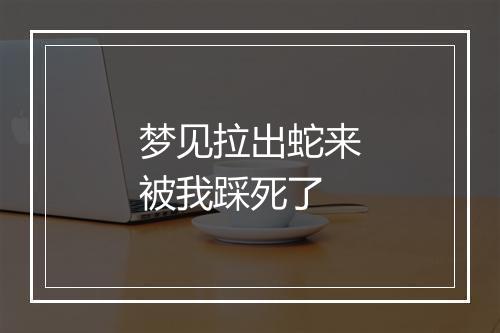 梦见拉出蛇来被我踩死了