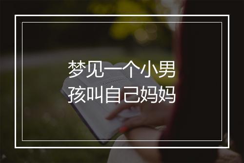 梦见一个小男孩叫自己妈妈