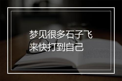 梦见很多石子飞来快打到自己